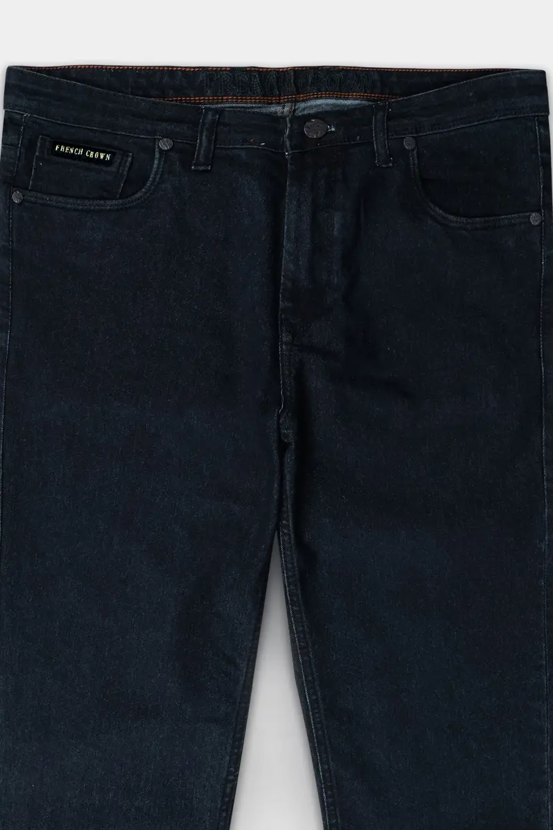 Greenish Shark Gray Rinsed Clean Look Stretchable Denim 4
