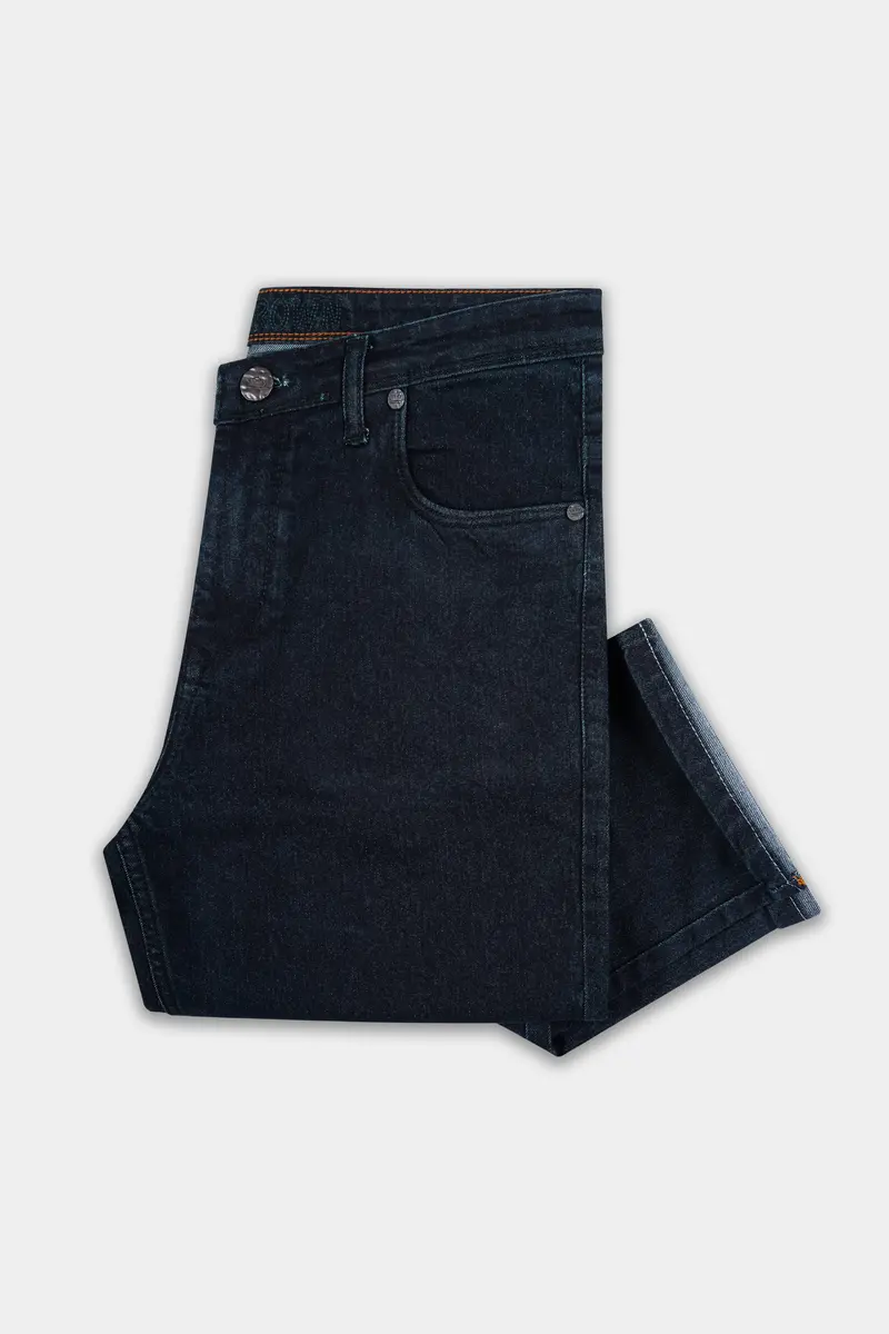 Greenish Shark Gray Rinsed Clean Look Stretchable Denim 5