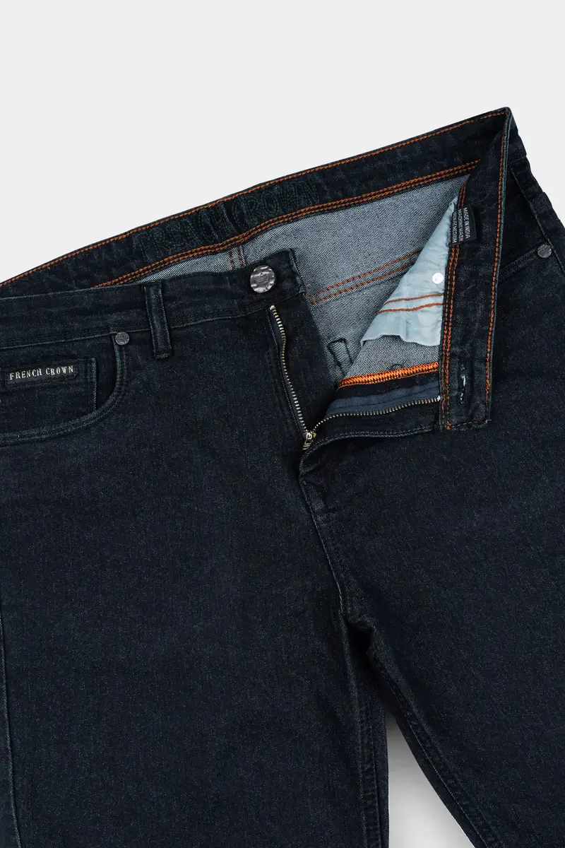 Greenish Shark Gray Rinsed Clean Look Stretchable Denim 6