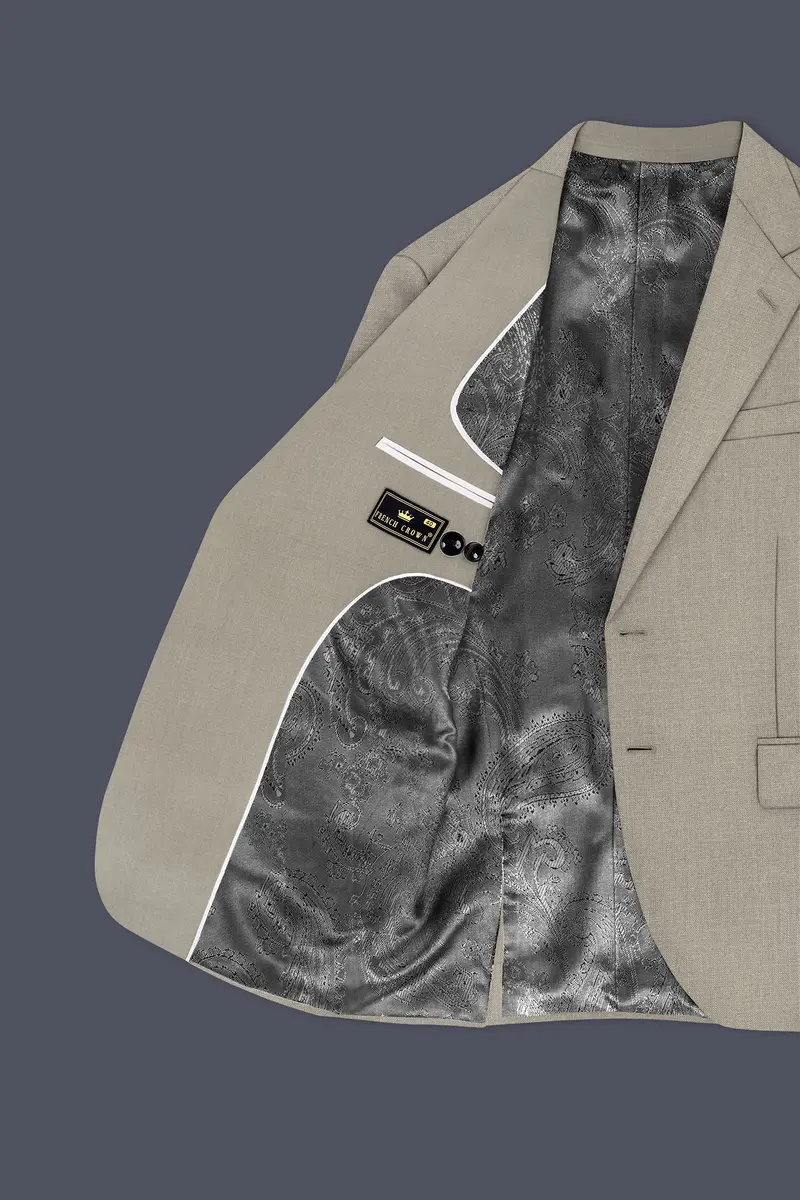 Grevino-Pablo Brown Luxurious Linen Single Breasted Stretchable Traveler Blazer 5