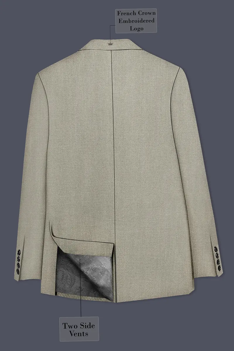 Grevino-Pablo Brown Luxurious Linen Single Breasted Stretchable Traveler Blazer 8