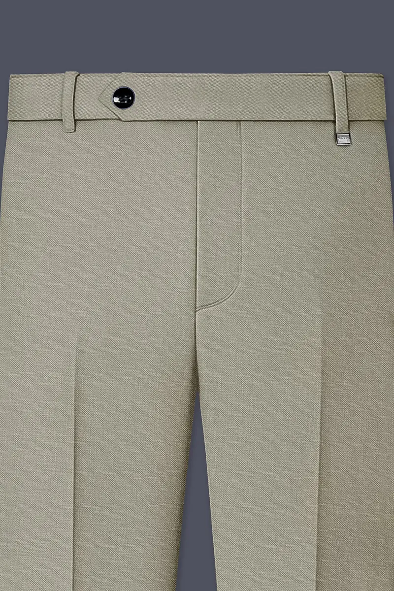 Grevino-Pablo Brown Luxurious Linen Single Breasted Stretchable Traveler Suit 13