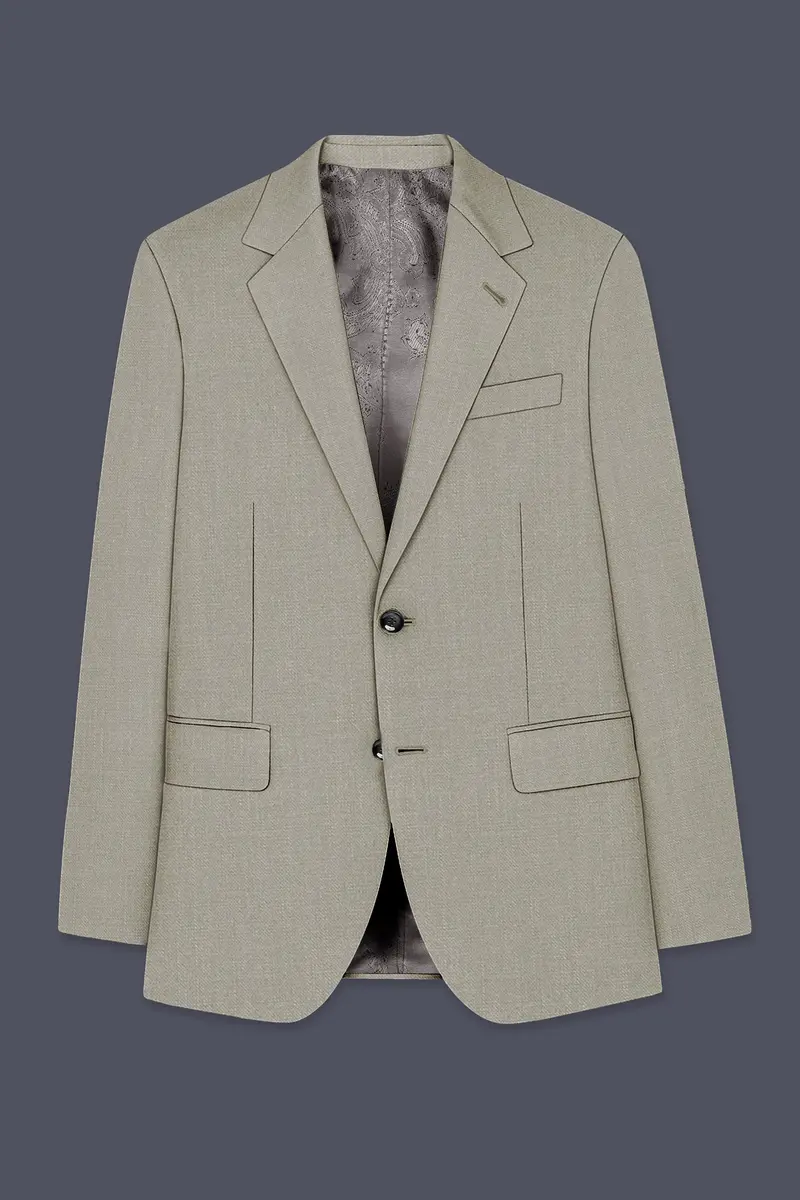 Grevino-Pablo Brown Luxurious Linen Single Breasted Stretchable Traveler Suit 8