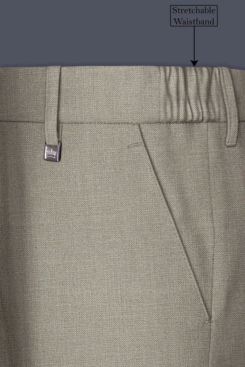 Grevino-Pablo Brown Luxurious Linen Stretchable Waistband Pant 6