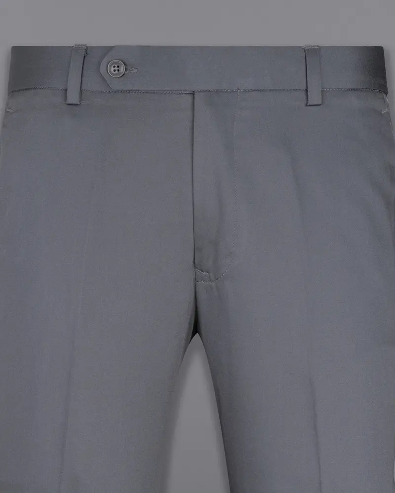 Grey Premium Cotton Formal Pant 2
