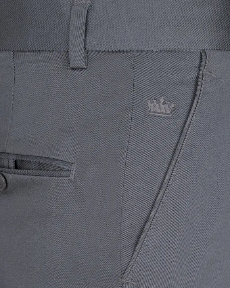 Grey Premium Cotton Formal Pant 5