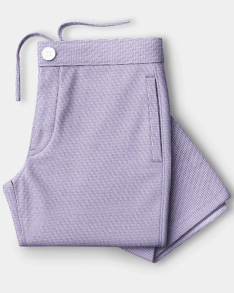 Gridora-Raven Purple Grid Dobby Textured Premium Cotton Lounge Pant 7