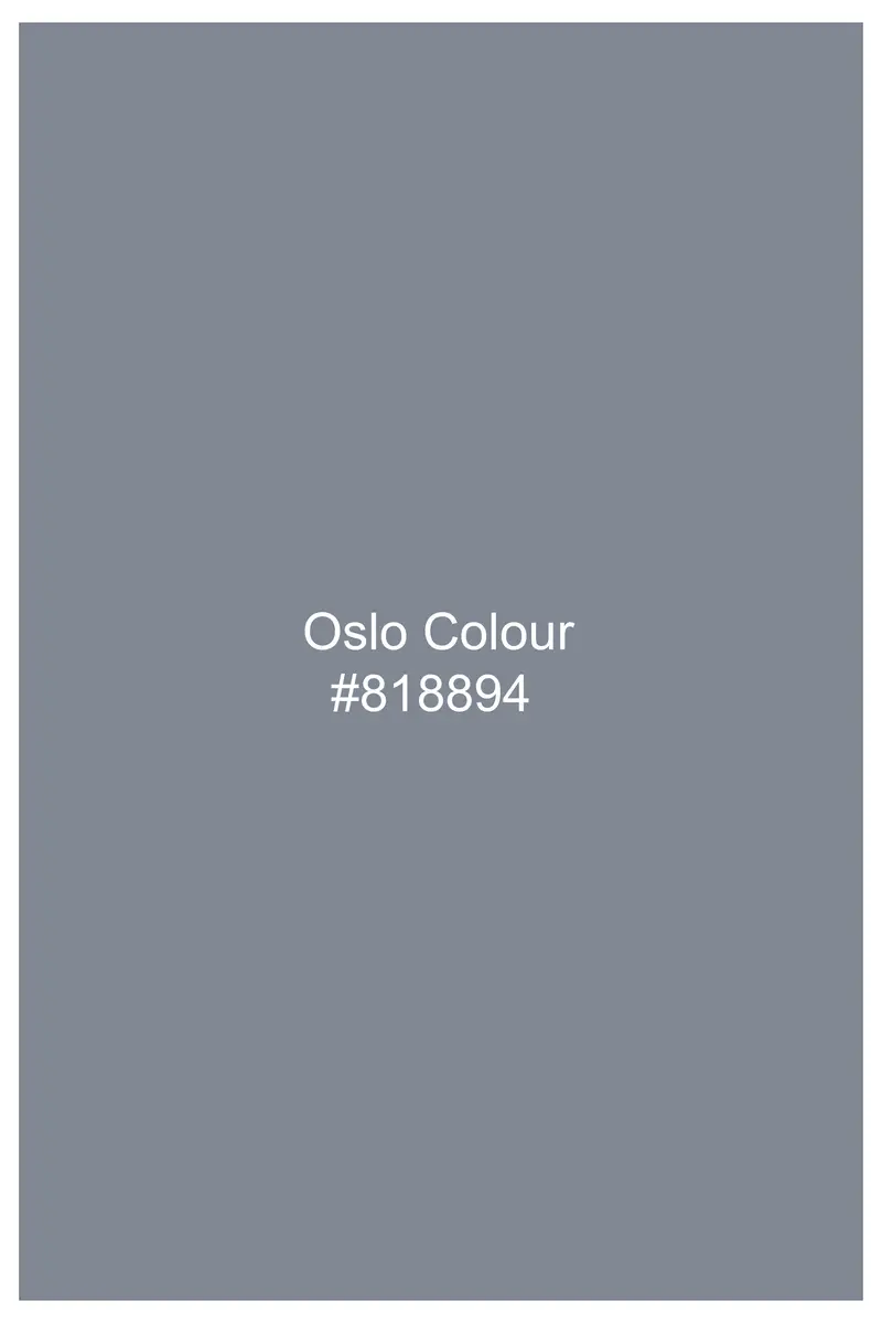 Griselon-Oslo Gray Textured Twill Premium Cotton Dress Shirt 7
