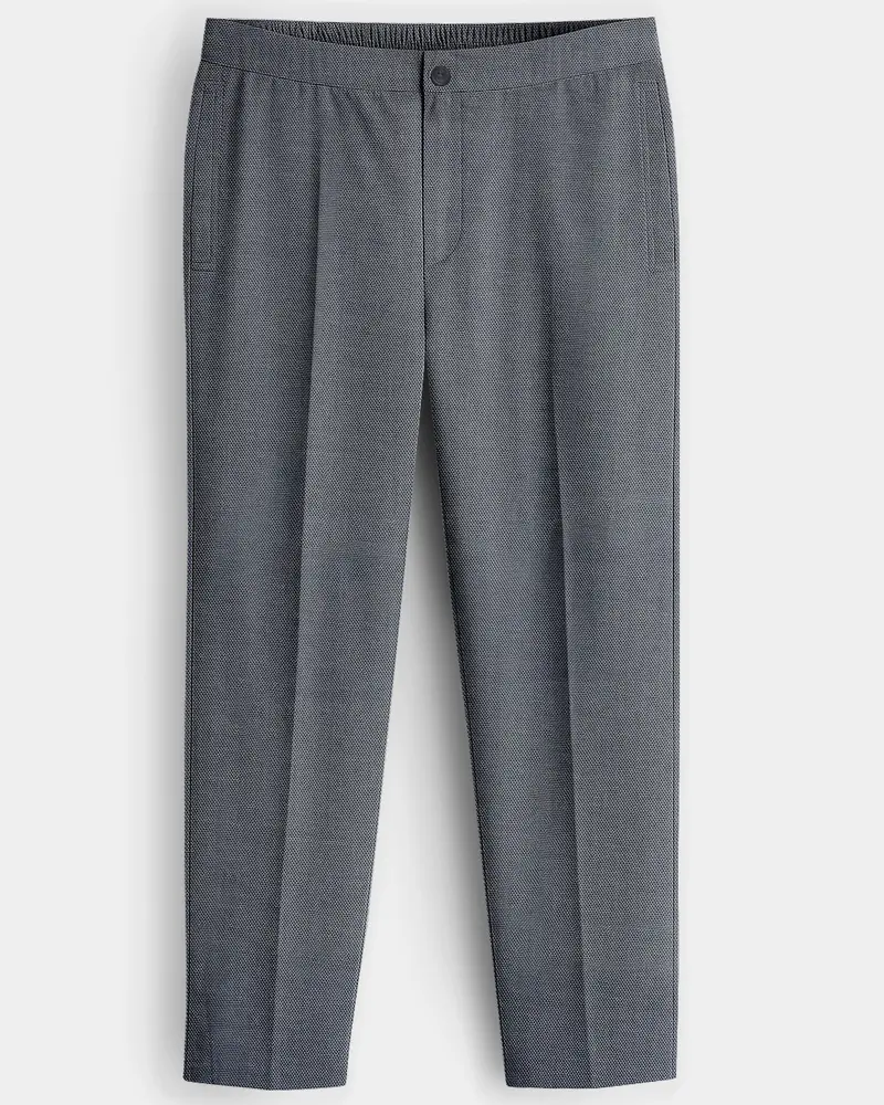 Grisora-Iridium Gray Dobby Textured Premium Cotton Lounge Pant 1