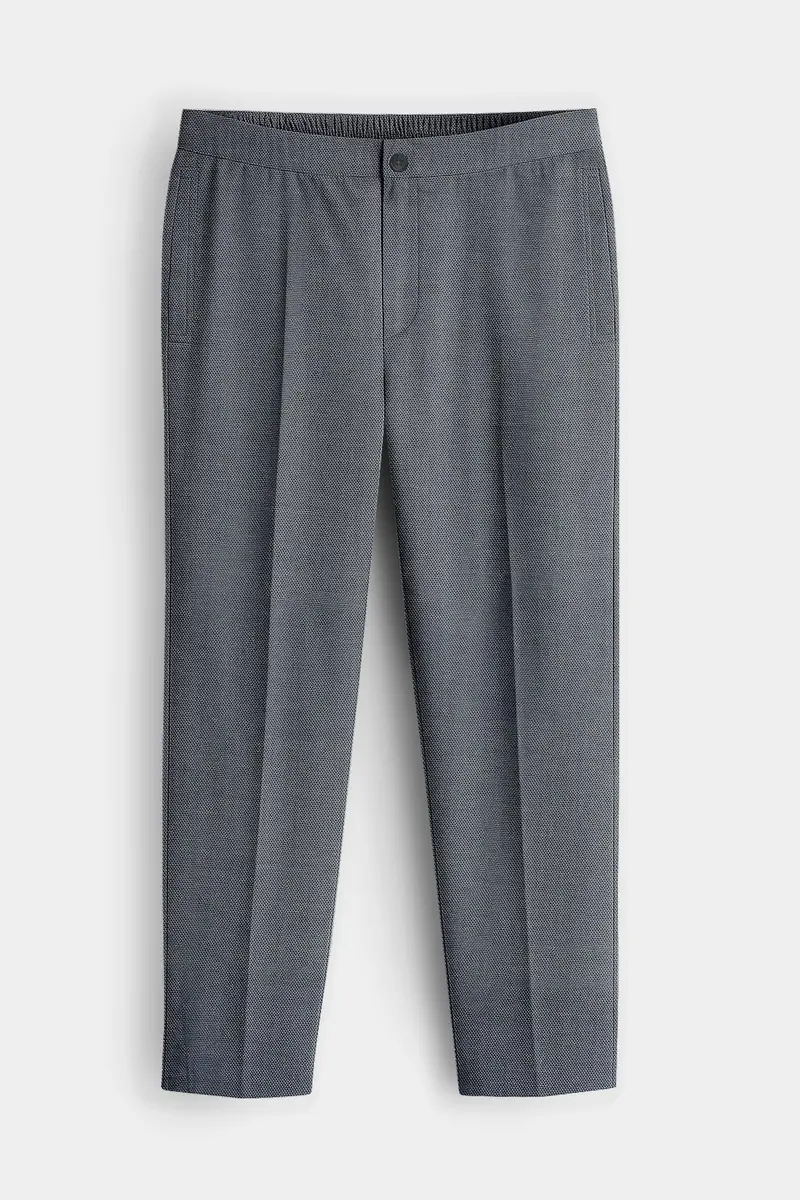 Grisora-Iridium Gray Dobby Textured Premium Cotton Lounge Pant 2