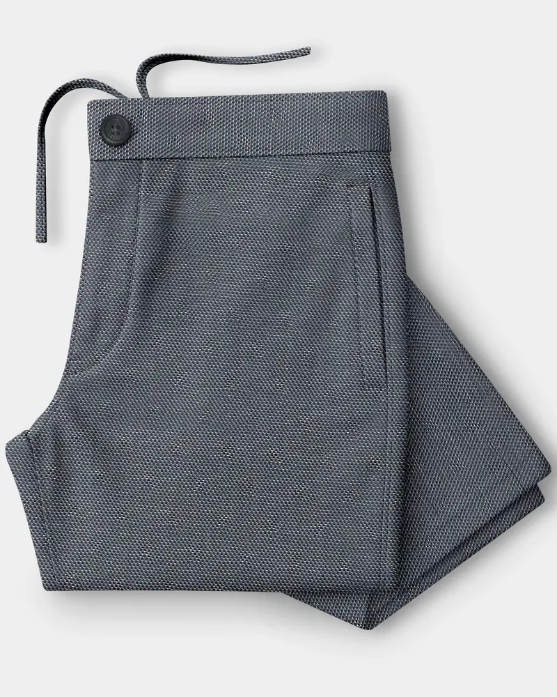 Grisora-Iridium Gray Dobby Textured Premium Cotton Lounge Pant 7