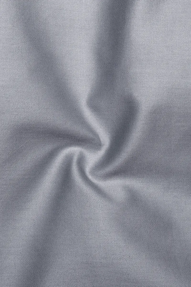 Grisoro-Slate Gray Subtle Sheen Super Soft Premium Cotton Cut Away Collar Dress Shirt 3