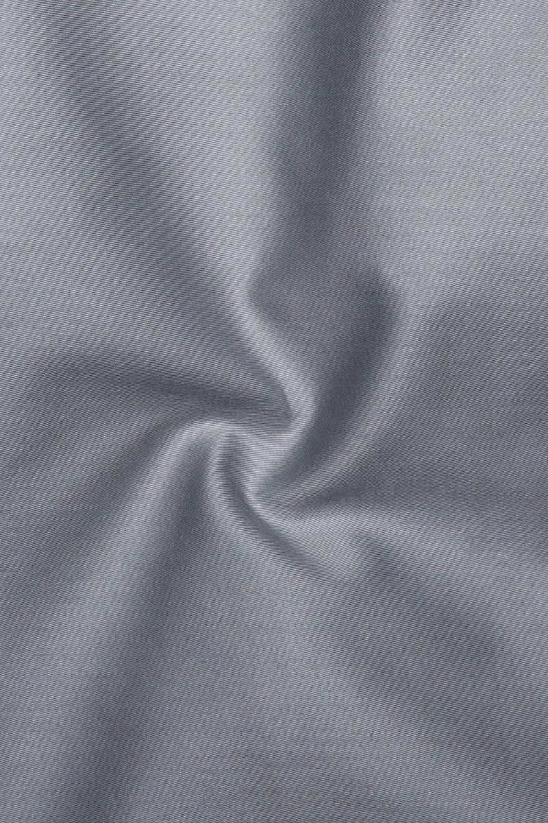 Grisoro-Slate Gray Subtle Sheen Super Soft Premium Cotton Dress Shirt 3