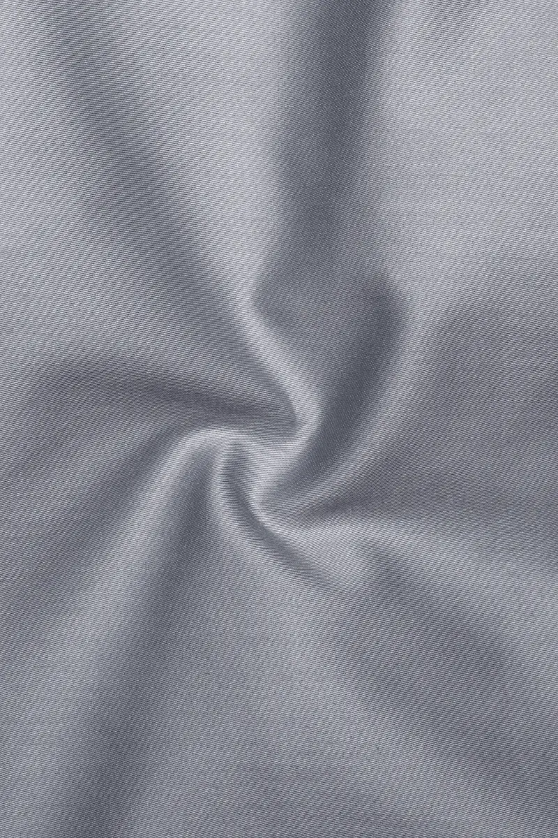 Grisoro-Slate Gray Subtle Sheen Super Soft Premium Cotton Tuxedo Dress Shirt 3