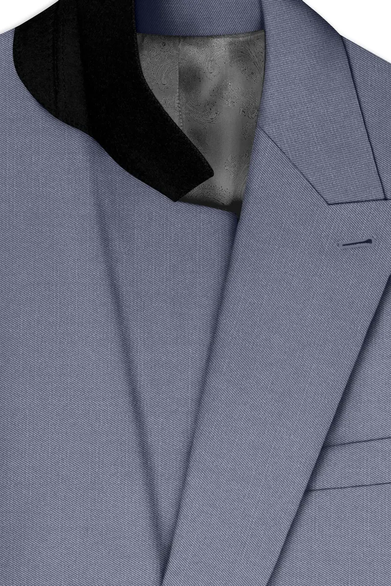 Grisoro-Storm Gray Wool Rich Slight Stretch Double Breasted Suit 5