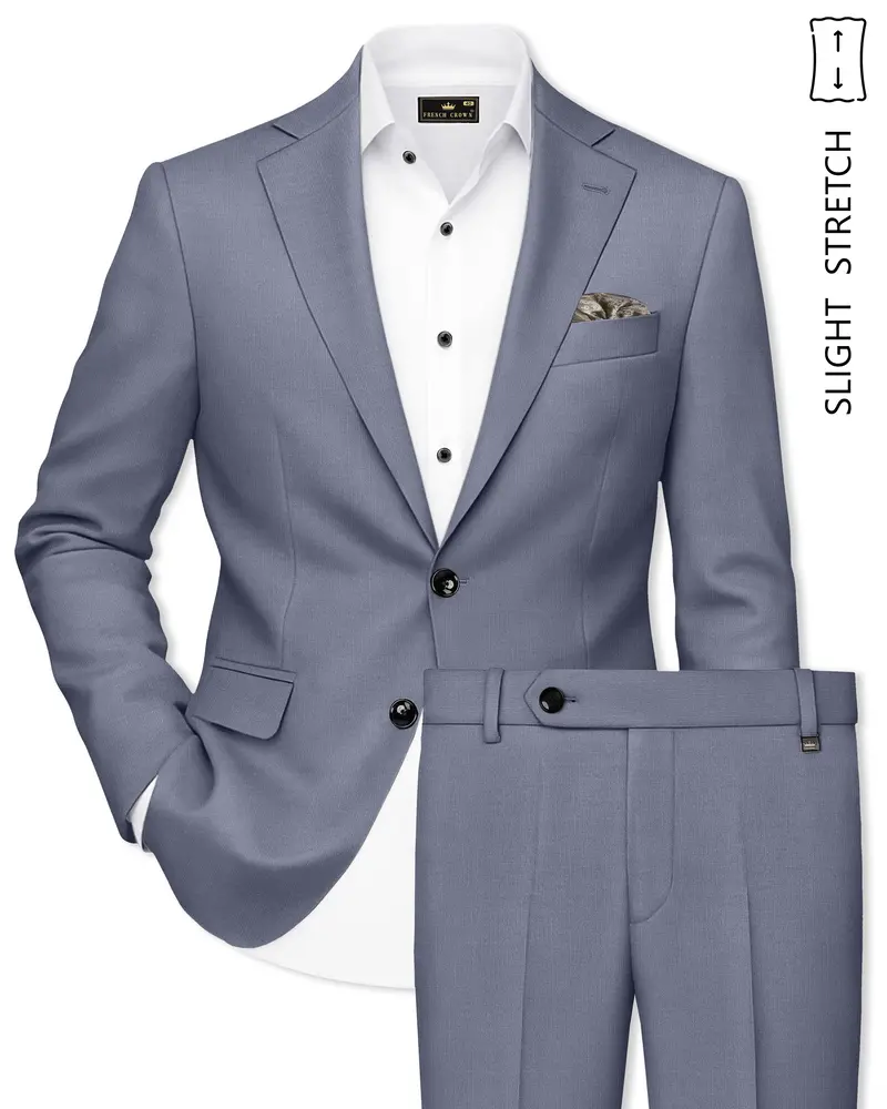 Grisoro-Storm Gray Wool Rich Slight Stretch Single Breasted Suit 1