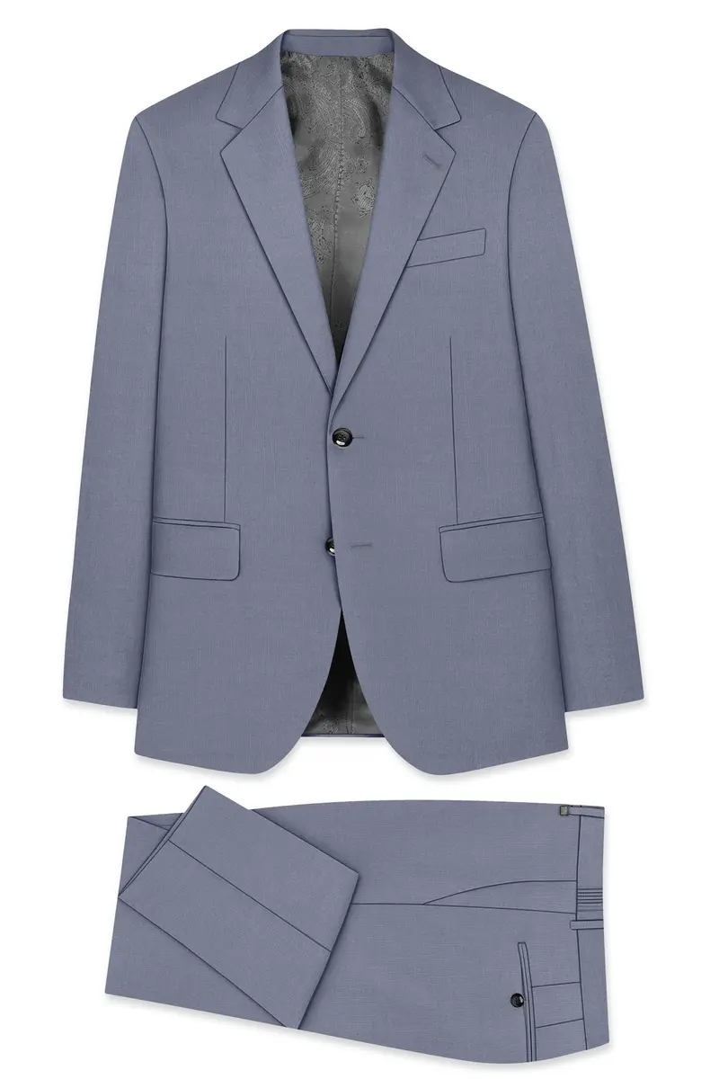 Grisoro-Storm Gray Wool Rich Slight Stretch Single Breasted Suit 11