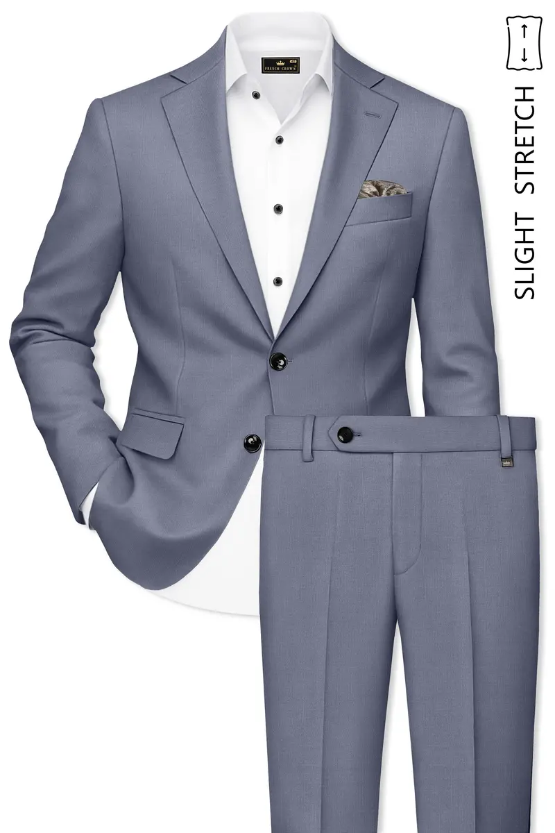 Grisoro-Storm Gray Wool Rich Slight Stretch Single Breasted Suit 2