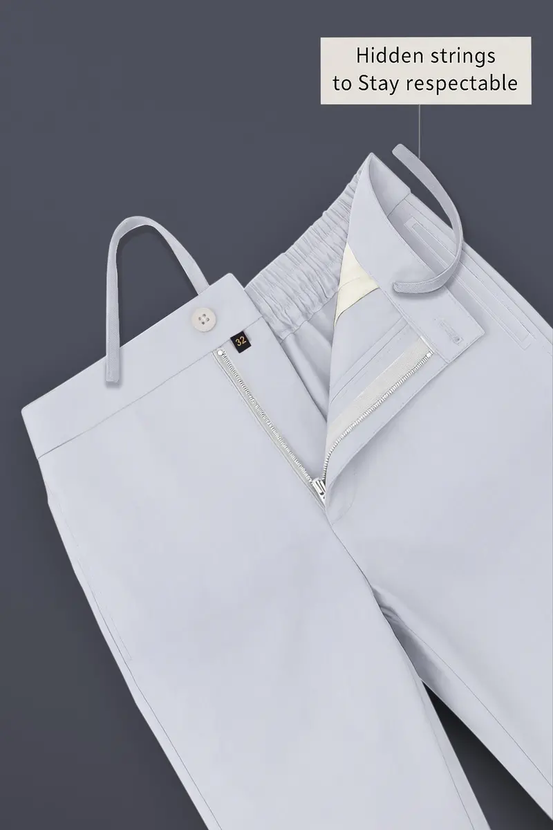 Grivra-Aluminium Gray Super Soft Chambray Premium Cotton Lounge Pant 5