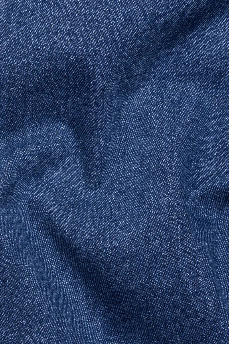 Gun Powder Blue Rinse Wash Denim 3
