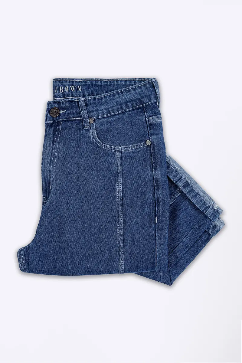 Gun Powder Blue Rinse Wash Denim 6