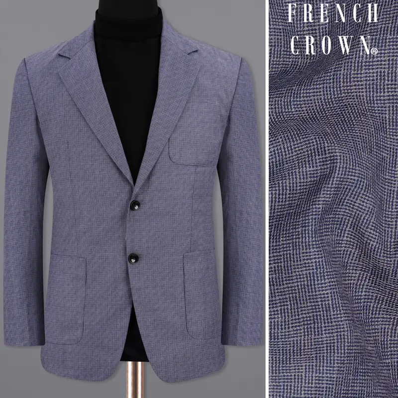 Gun Powder Blue Single Breasted Sports Blazer 1