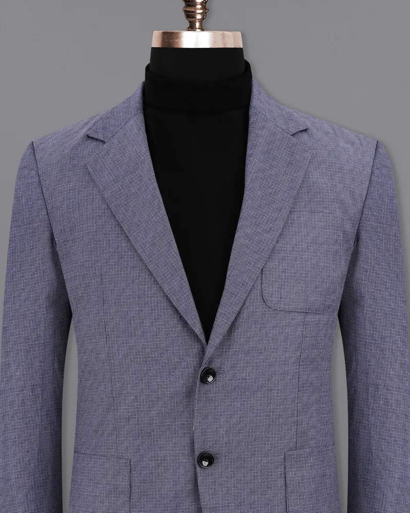 Gun Powder Blue Single Breasted Sports Blazer 2