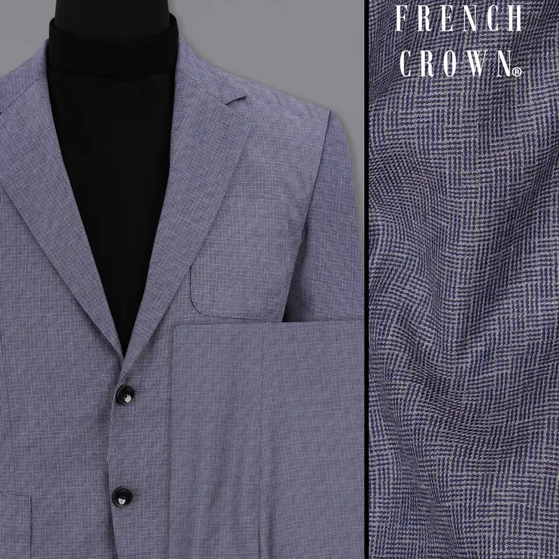 Gun Powder Blue Single Breasted Sports Suit 1