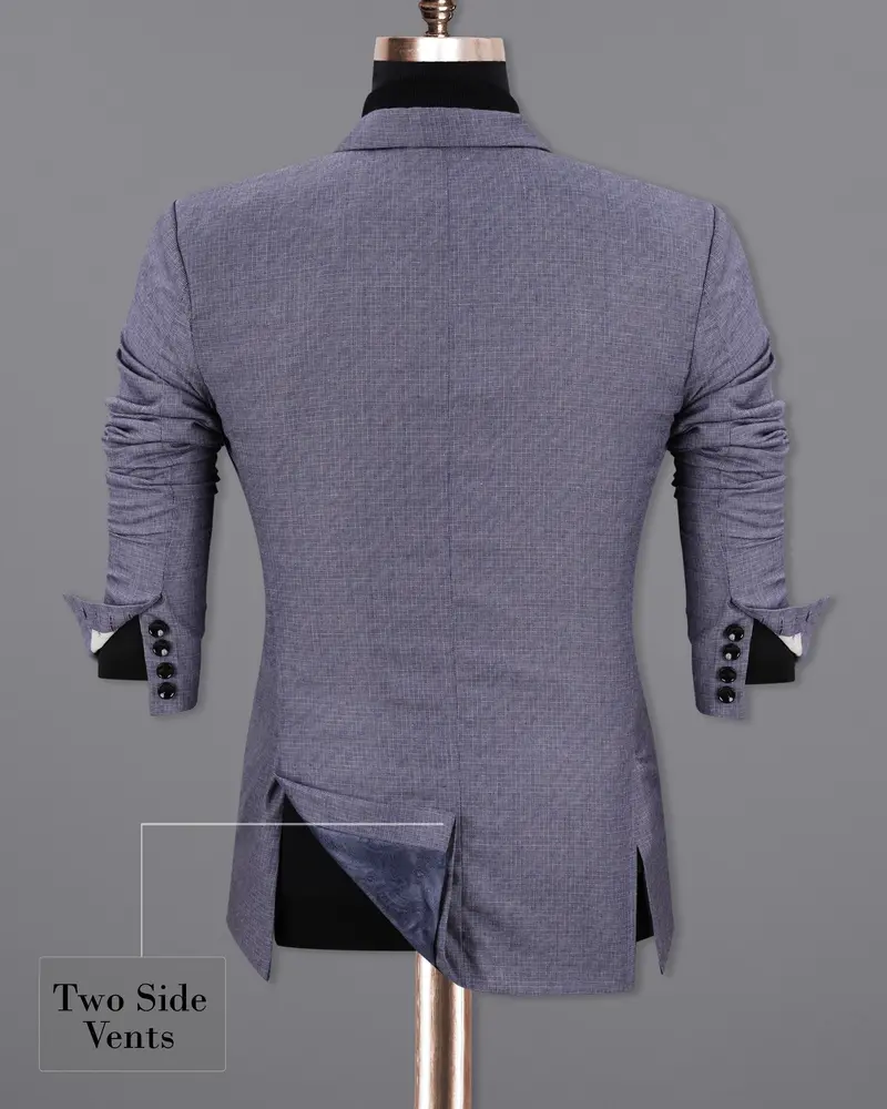 Gun Powder Blue Single Breasted Sports Suit 10