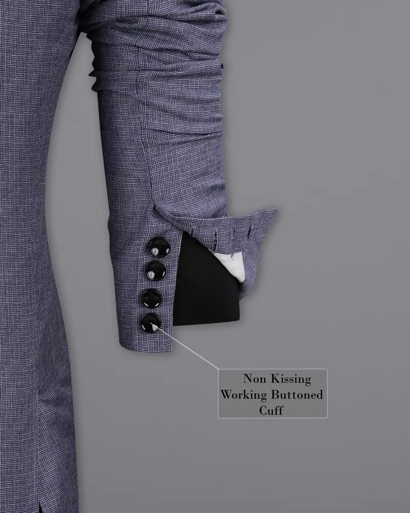 Gun Powder Blue Single Breasted Sports Suit 11