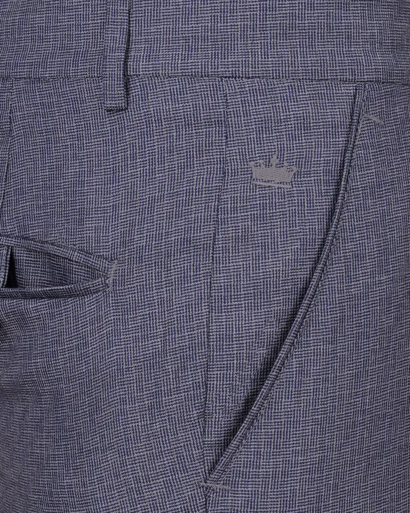 Gun Powder Blue Single Breasted Sports Suit 14