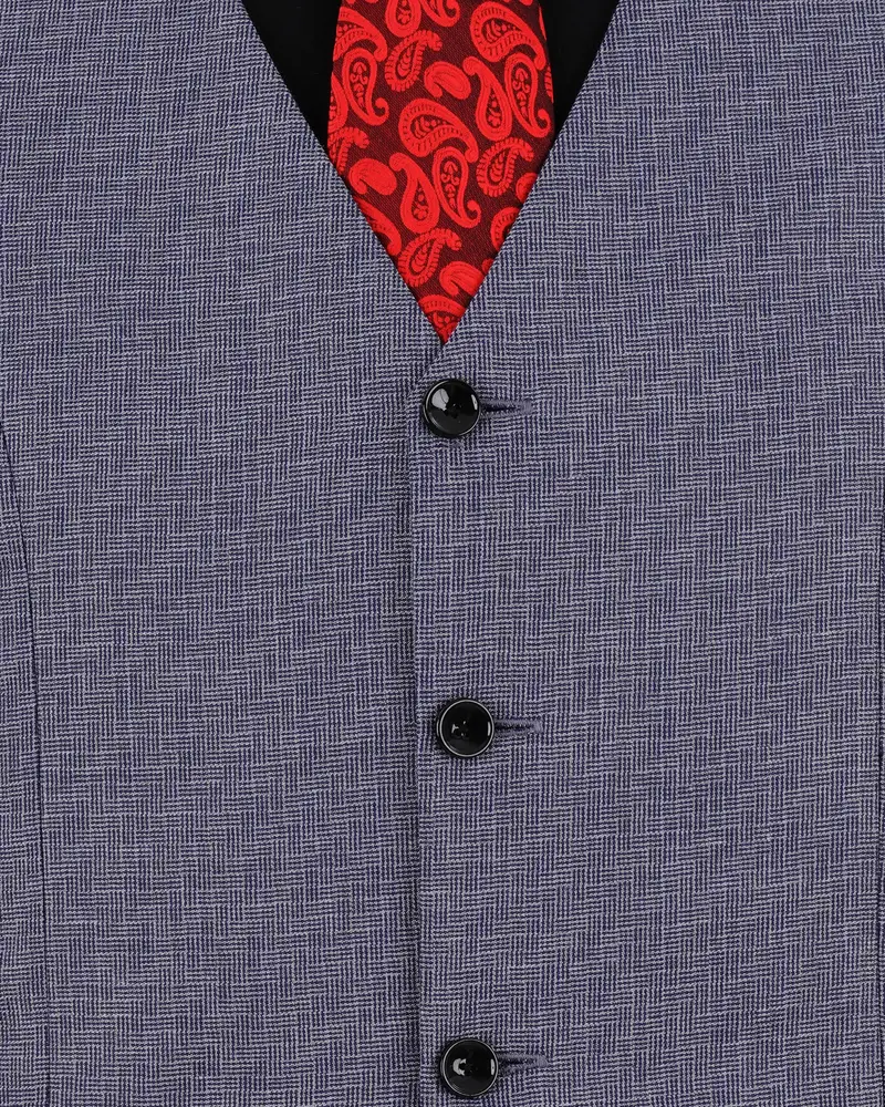 Gun Powder Blue Single Breasted Sports Suit 18
