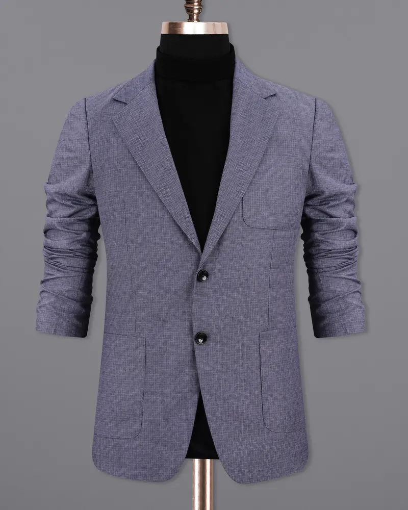Gun Powder Blue Single Breasted Sports Suit 9