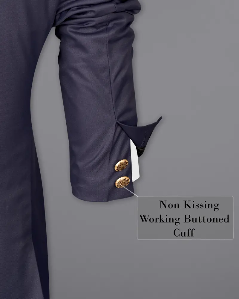 Gunmetal Blue Bandhgala Blazer 9