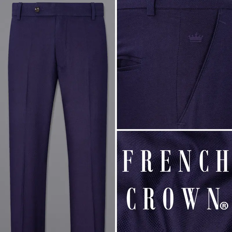 Gunmetal Blue Premium Cotton Pant 1