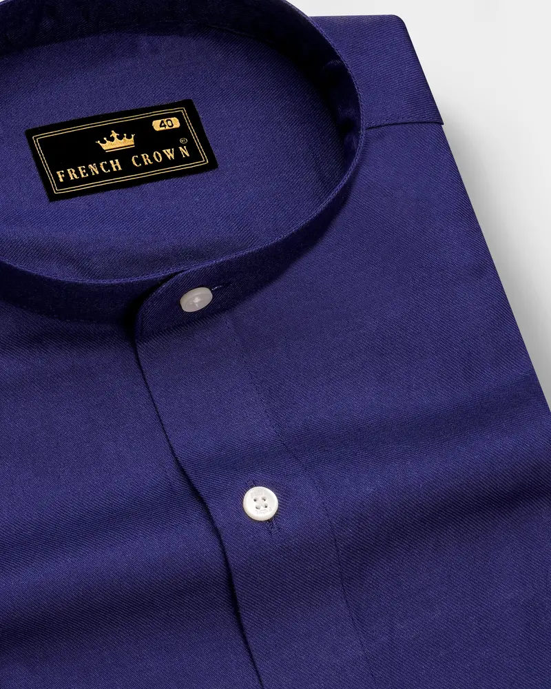 Gunmetal Blue Premium Cotton Shirt 1