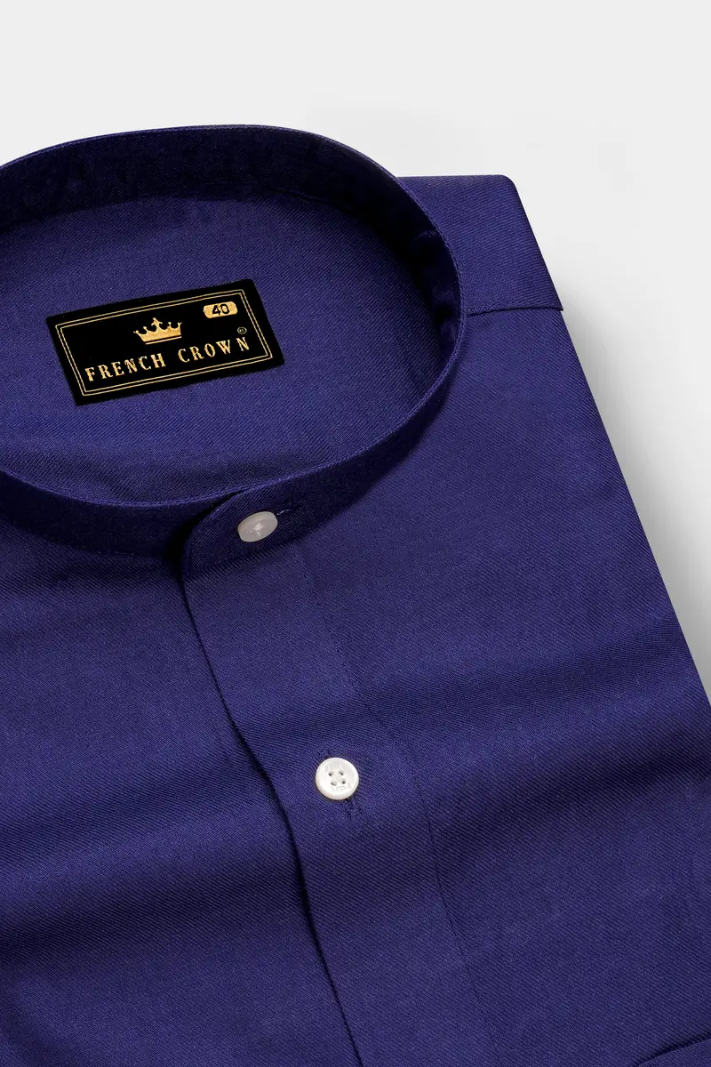 Gunmetal Blue Premium Cotton Shirt 2