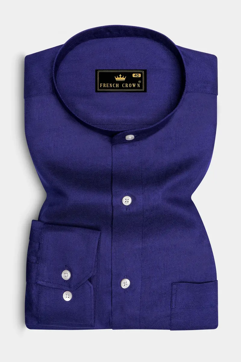 Gunmetal Blue Premium Cotton Shirt 4
