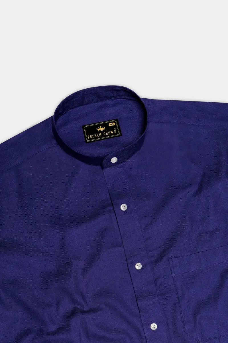 Gunmetal Blue Premium Cotton Shirt 5