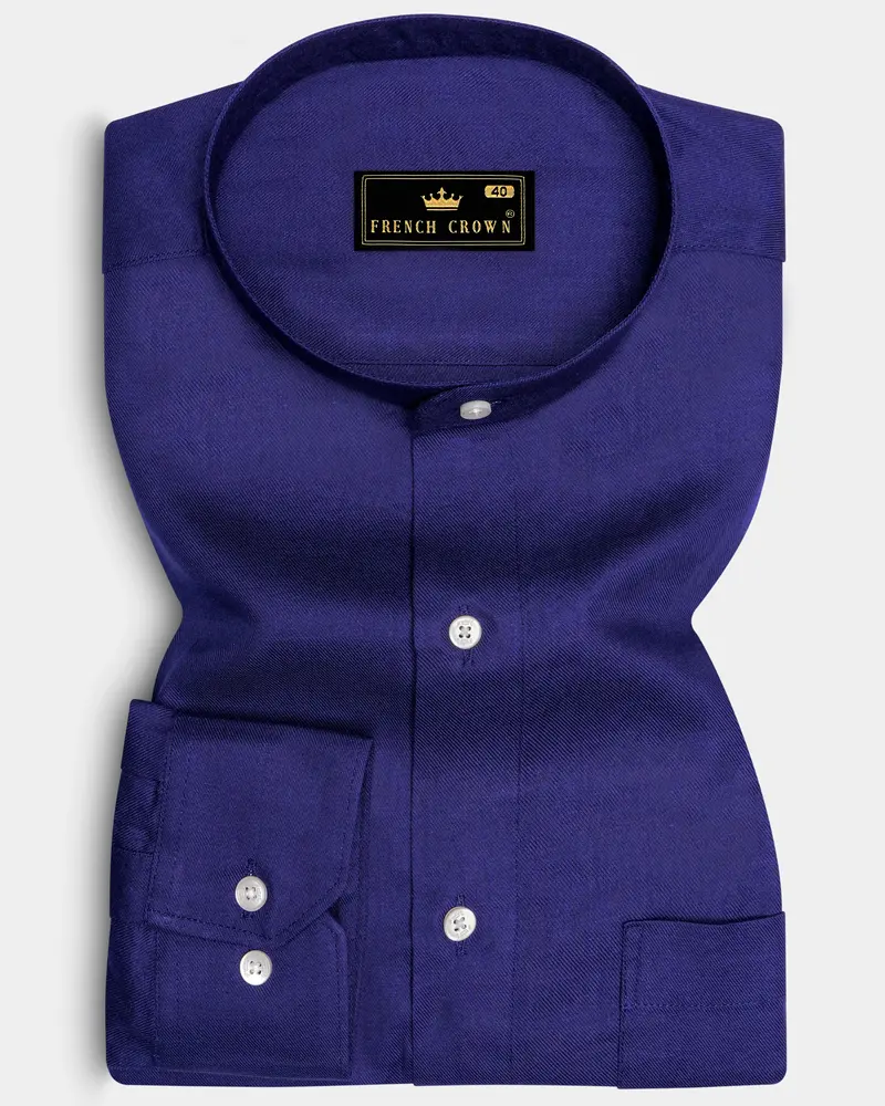 Gunmetal Blue Premium Cotton Shirt 6
