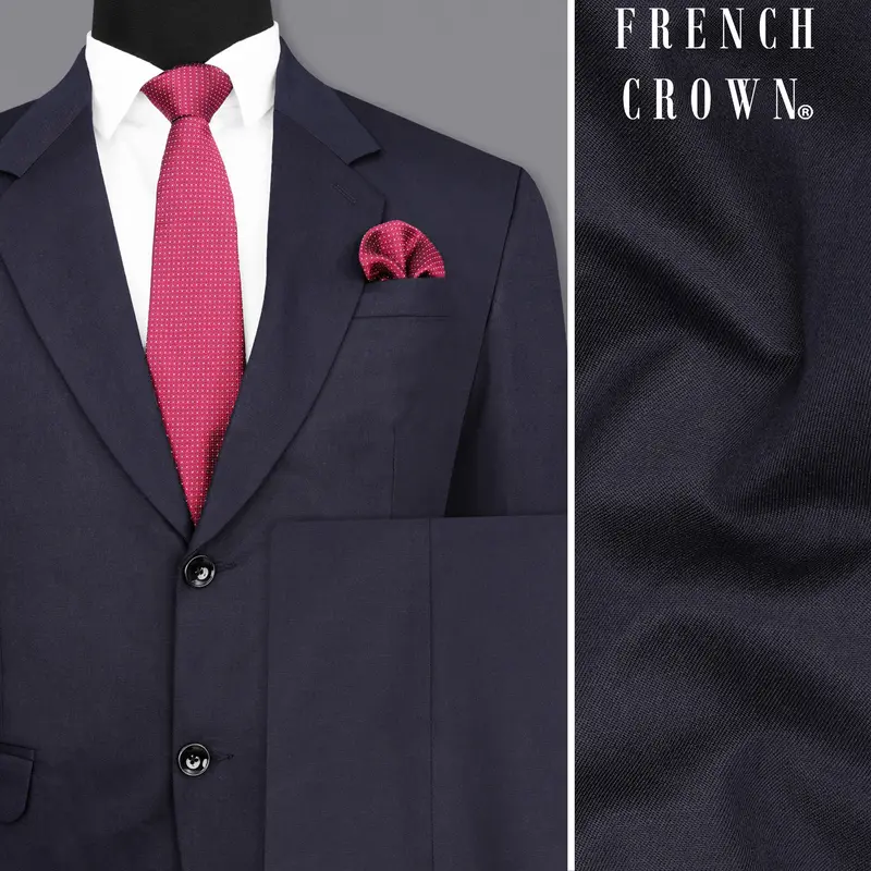 Gunmetal Blue Single Breasted Suit 1