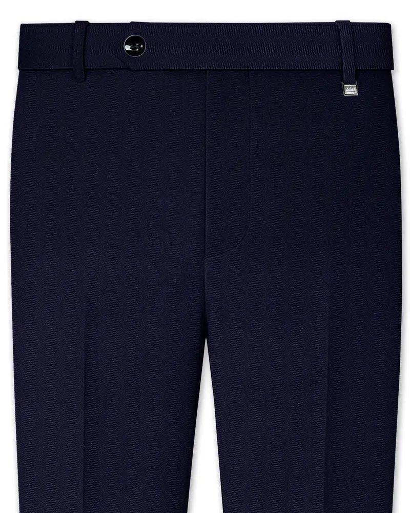 Gunmetal Blue Solid Pant 1