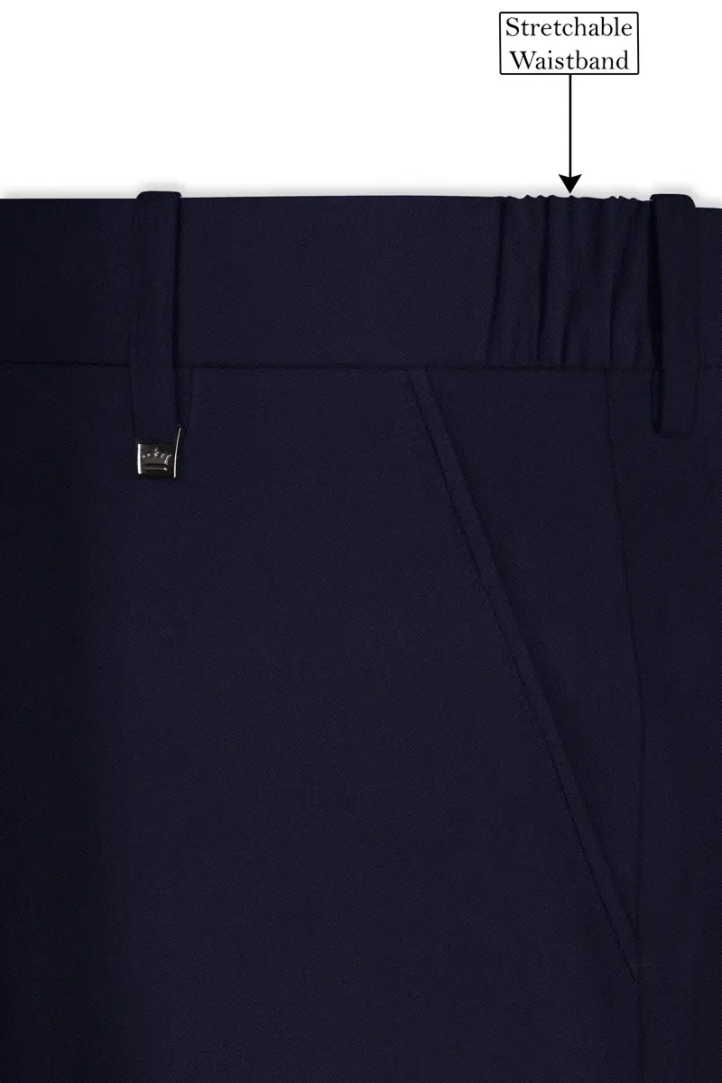 Gunmetal Blue Solid Pant 6