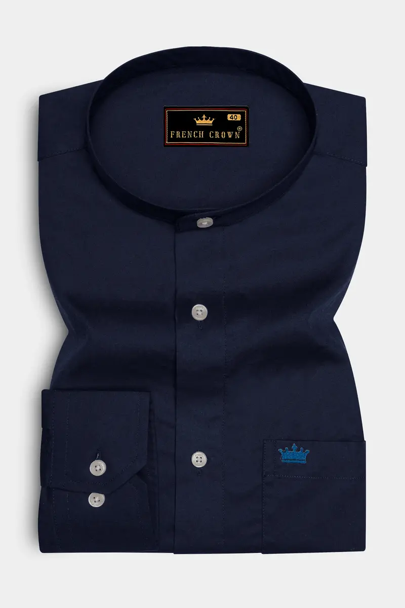 Gunmetal Blue Super Soft Premium Cotton Shirt 4