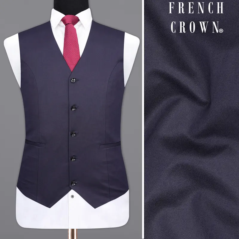Gunmetal Blue Waistcoat 1