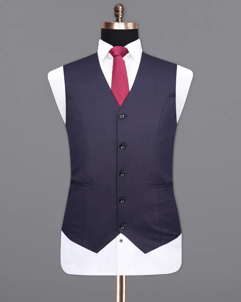 Gunmetal Blue Waistcoat 2