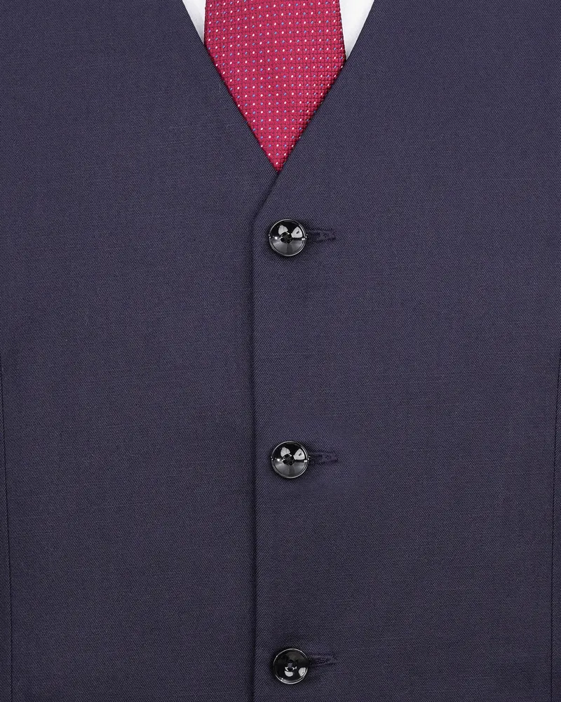 Gunmetal Blue Waistcoat 5