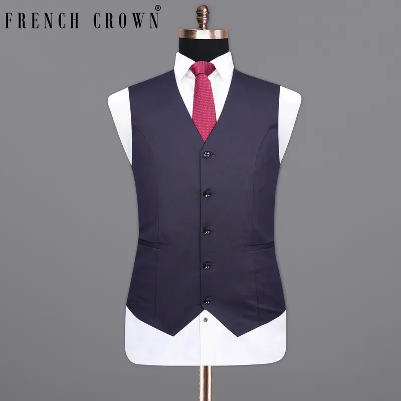 Gunmetal Blue Waistcoat 7