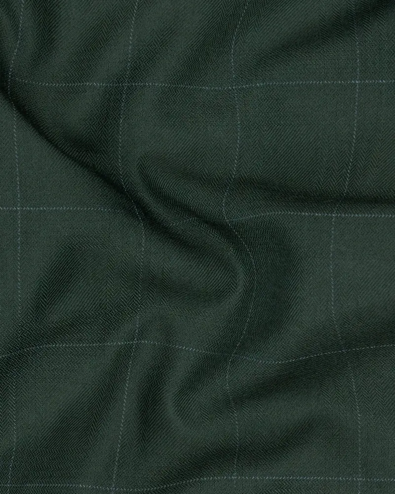 Gunmetal Green Plaid Waistcoat 3