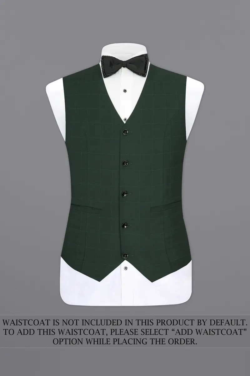 Gunmetal Green Subtle Windowpane Tuxedo Suit 12